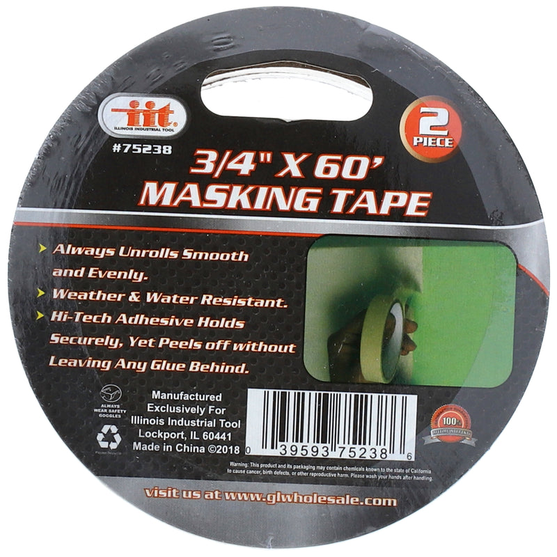 75238-IIT 2pc 3/4'' x 60' MASKING TAPE