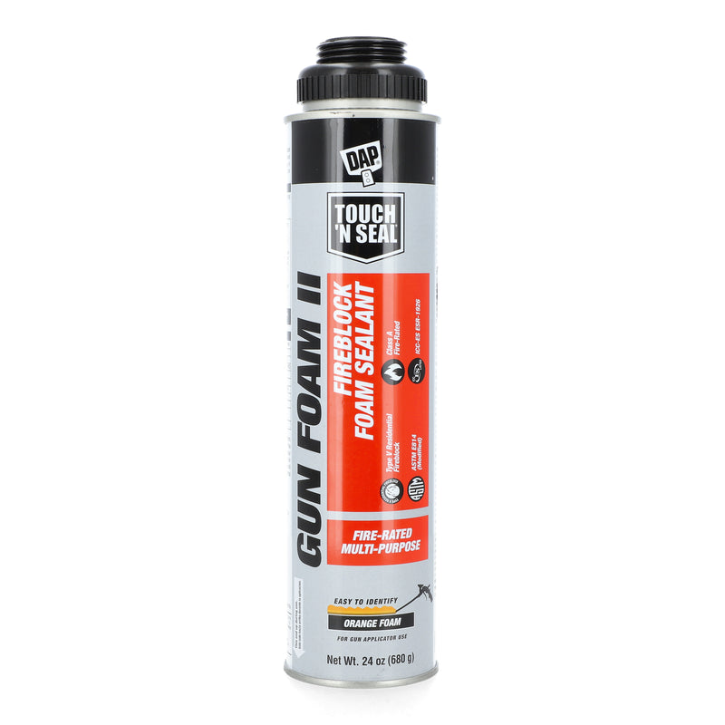 DAP TOUCH 'N SEAL 24OZ GUN FOAM II FIREBLOCK ORANGE FOAM SEALANT