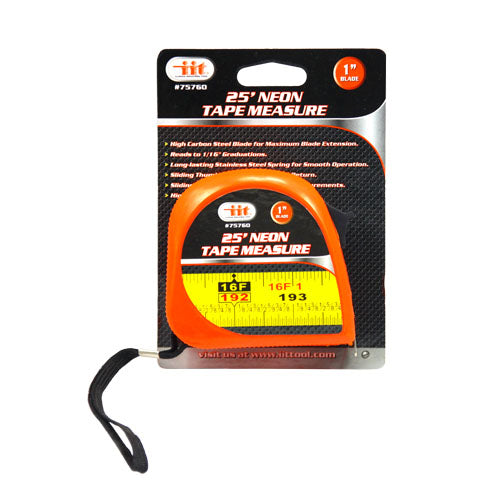 IIT 25' x 1'' NEON TAPE MEASURE