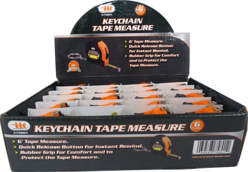 IIT 6' KEYCHAIN TAPE MEASURE