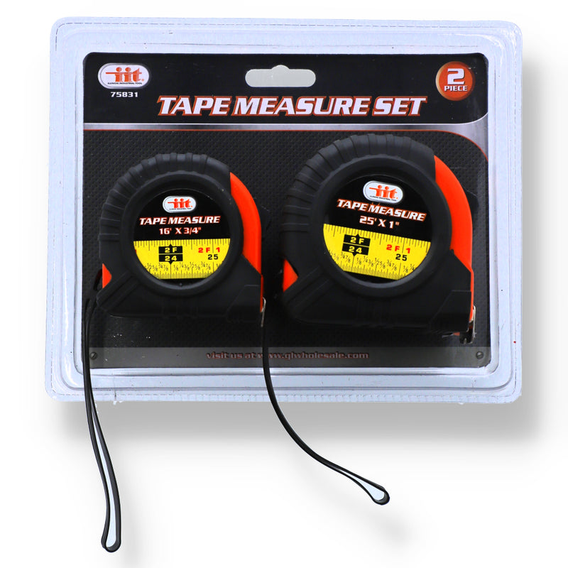 IIT 2pc TAPE MEASURE 25'x1'' & 16'x3/4''