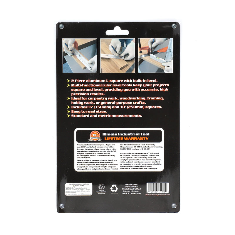 IIT 2pc L SQUARE SET 10&6''