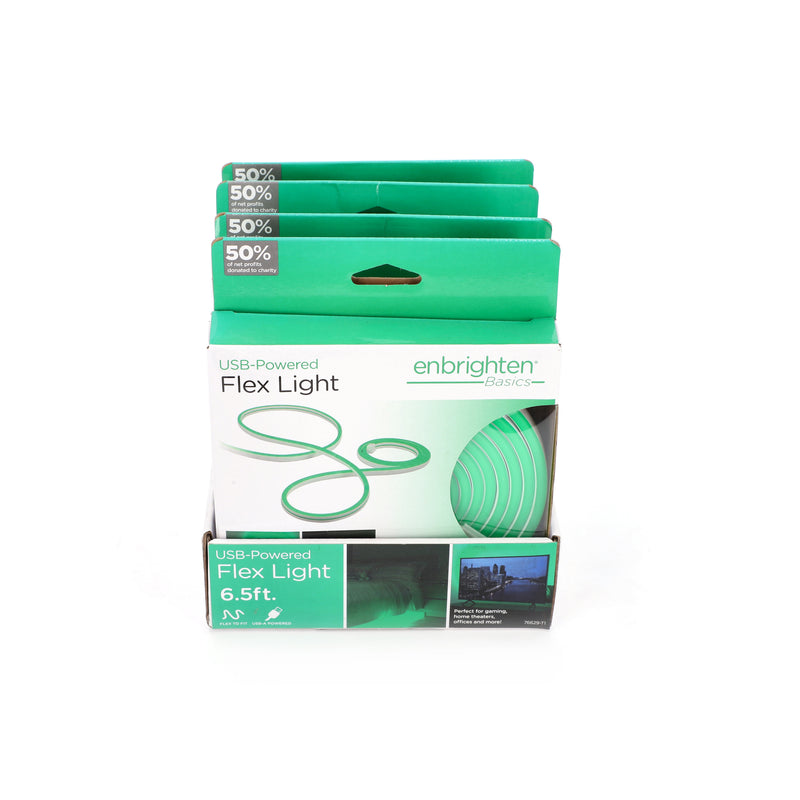 ENBRIGHTEN 6.5' USB-POWERED FLEX LIGHT- GREEN -NO ADVERTISING OR AMAZON SALES