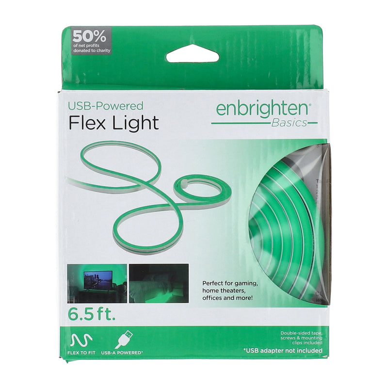 ENBRIGHTEN 6.5' USB-POWERED FLEX LIGHT- GREEN -NO ADVERTISING OR AMAZON SALES