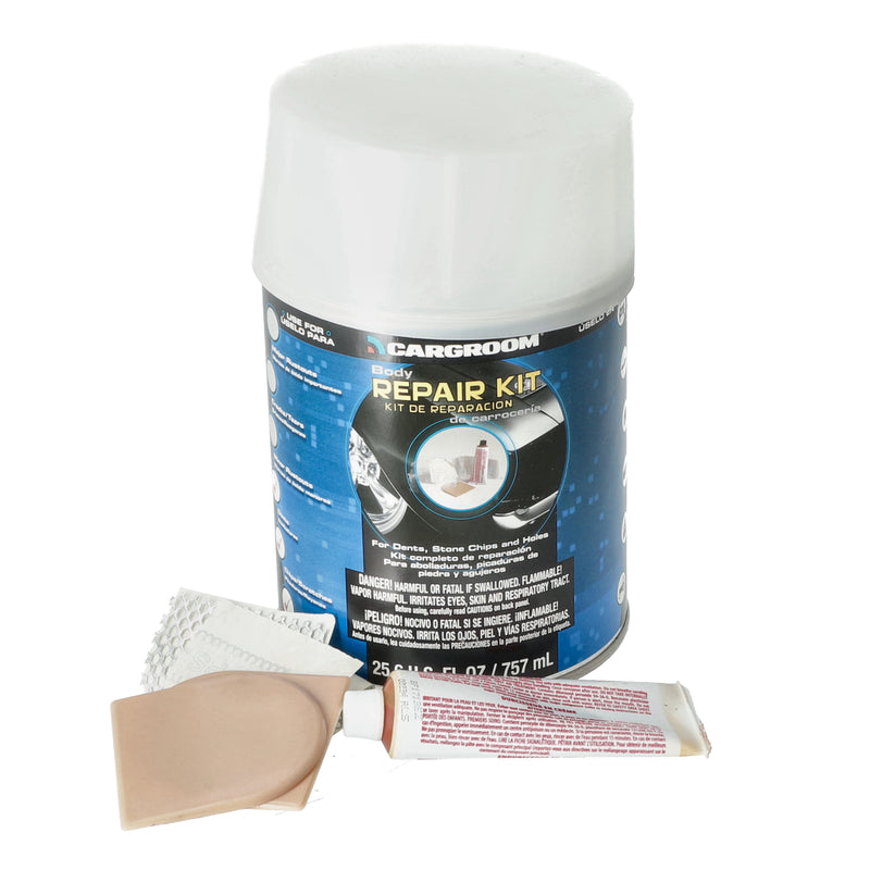 CARGROOM 25.6OZ BODY REPAIR KIT FOR DENTS STONE & CHIPS -INCLUDES TUBE CREAM,HARDENER,SANDPAP