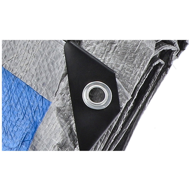 IIT 20'x30' REVERSIBLE TARP w/REINFORCED CORNER BARS SILVER-BLUE FINISH SIZE