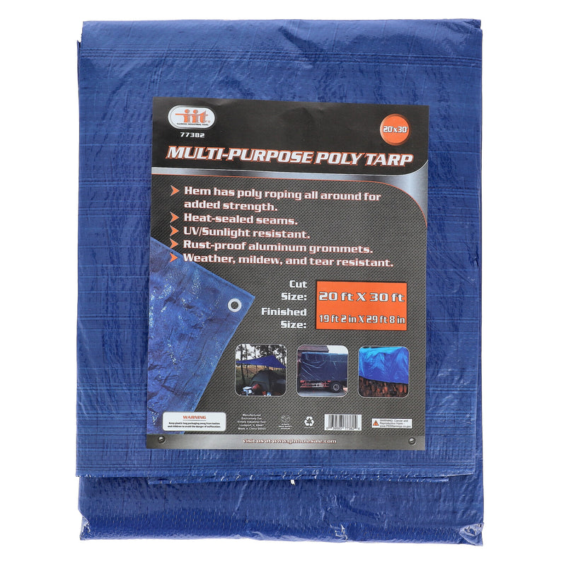 20'x30' BLUE MULTI-PURPOSE POLY TARP CUT SIZE