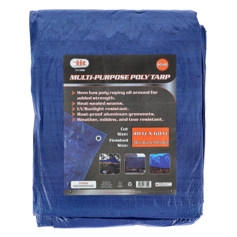 40'x60' BLUE MULTI-PURPOSE POLY TARP CUT SIZE