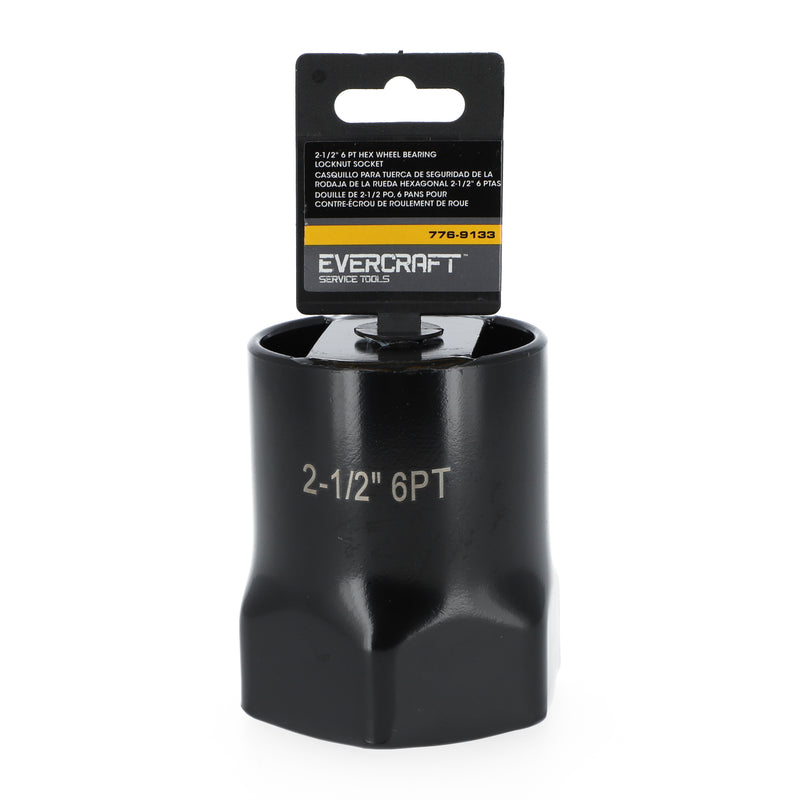EVERCRAFT 2-1/2'' 6 POINT HEX WHEEL BEARING LOCKNUT SOCKET -NO ADVERTISING OR INTERNET SALE