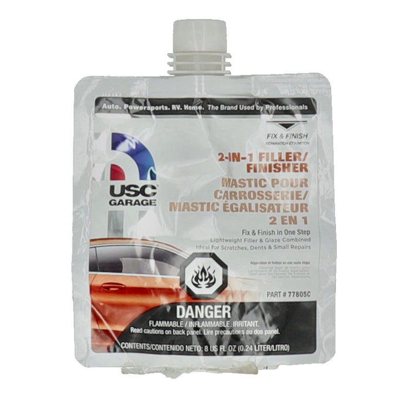 USC 8OZ GARAGE 2-IN-1 FILLER FINISHER FIX AND FINISH WITH HARDENER