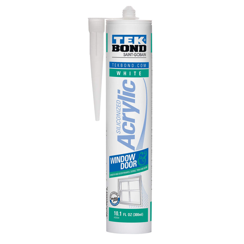 10oz WHITE SILICONE CAULK ACRYLIC SEALER FOR DOORS & WINDOWS