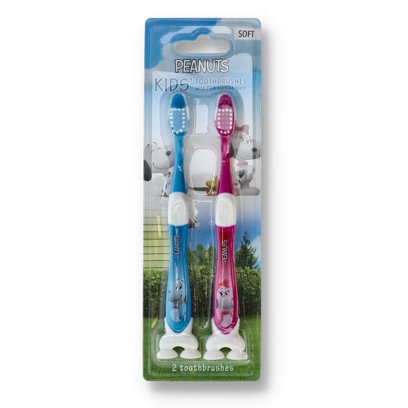 2ct PEANUTS KIDS SUCTION CUP TOOTHBRUSH