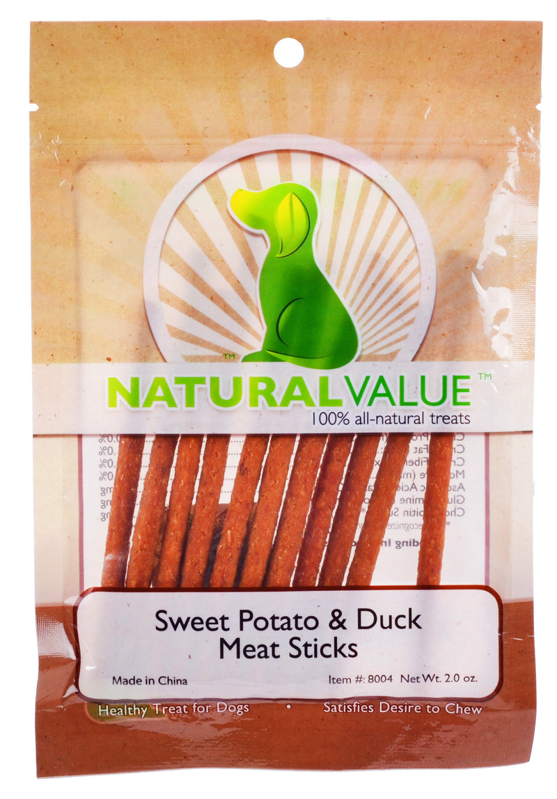 2oz SWEET POTATO & DUCK MEAT STICK DOG TREATS