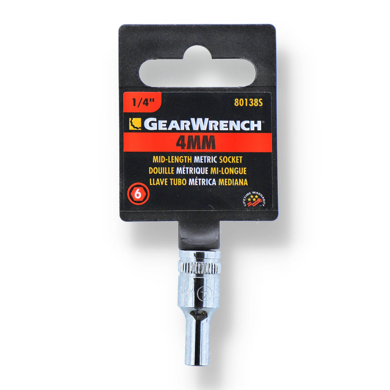 1/4'' DRIVE 4MM DEEP WELL SOCKET