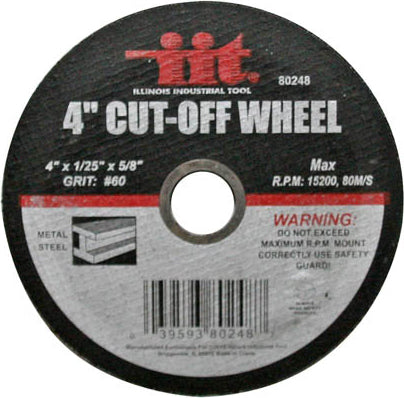80248-IIT 4'' FLEX CUT-OFF WHEEL- 1/25''