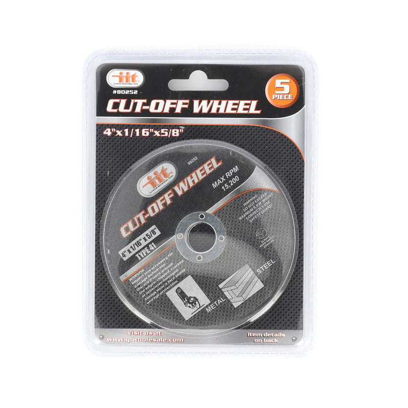 IIT 5PC 4x1/16x5/8'' THIN CUT OFF WHEELS