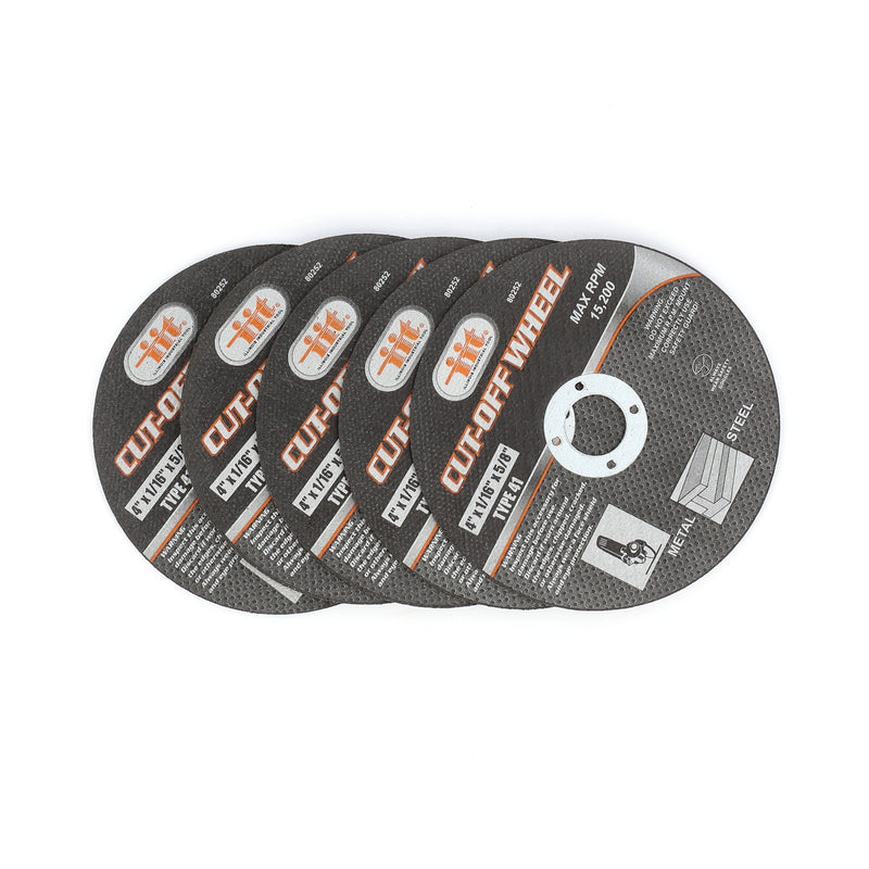 IIT 5PC 4x1/16x5/8'' THIN CUT OFF WHEELS