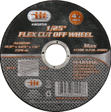 IIT 4-1/2'' x 1/25'' FLEX CUT OFF WHEEL