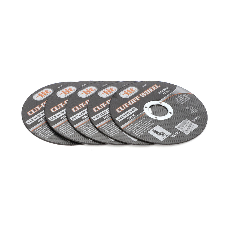 IIT 5PC 4-1/2 x 1/25'' FLEX CUT OFF WHEELS