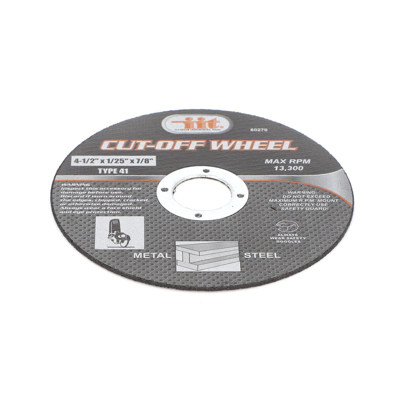 IIT 5PC 4-1/2 x 1/25'' FLEX CUT OFF WHEELS