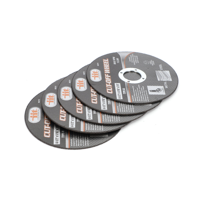 IIT 5PC 4-1/2 x 1/16'' THIN CUT OFF WHEELS