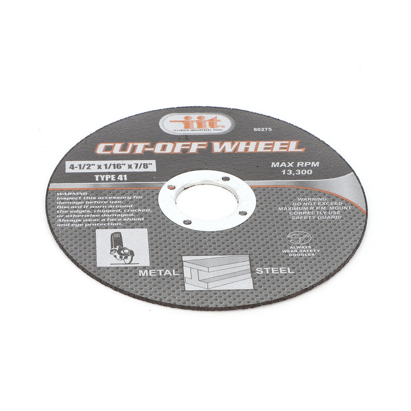 IIT 5PC 4-1/2 x 1/16'' THIN CUT OFF WHEELS