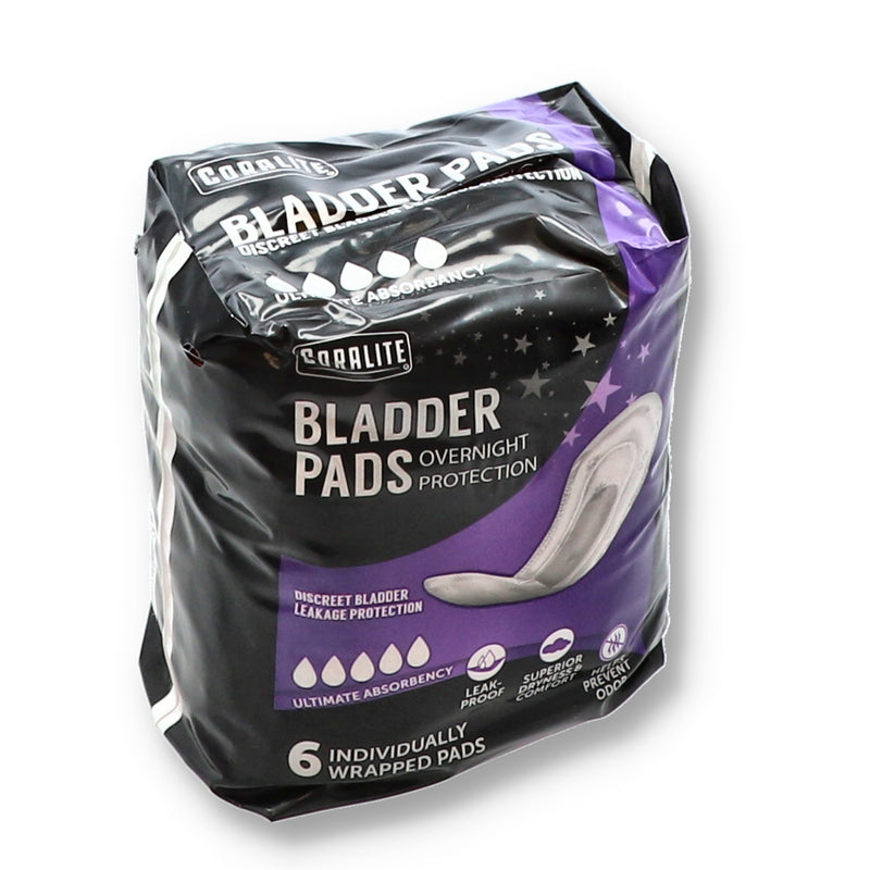 CORALITE 6ct OVERNIGHT BLADDER PADS