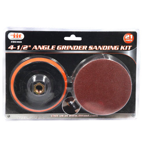 IIT 21pc 4-1/2'' ANGLE GRINDER SANDING KIT