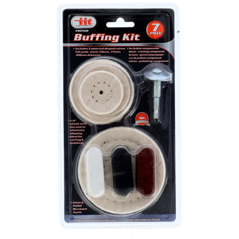 IIT 7pc BUFFING KIT WITH COMPOUND