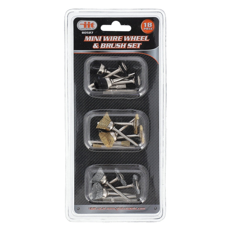 IIT 18PC MINI WIRE WHEEL & BRUSH SET