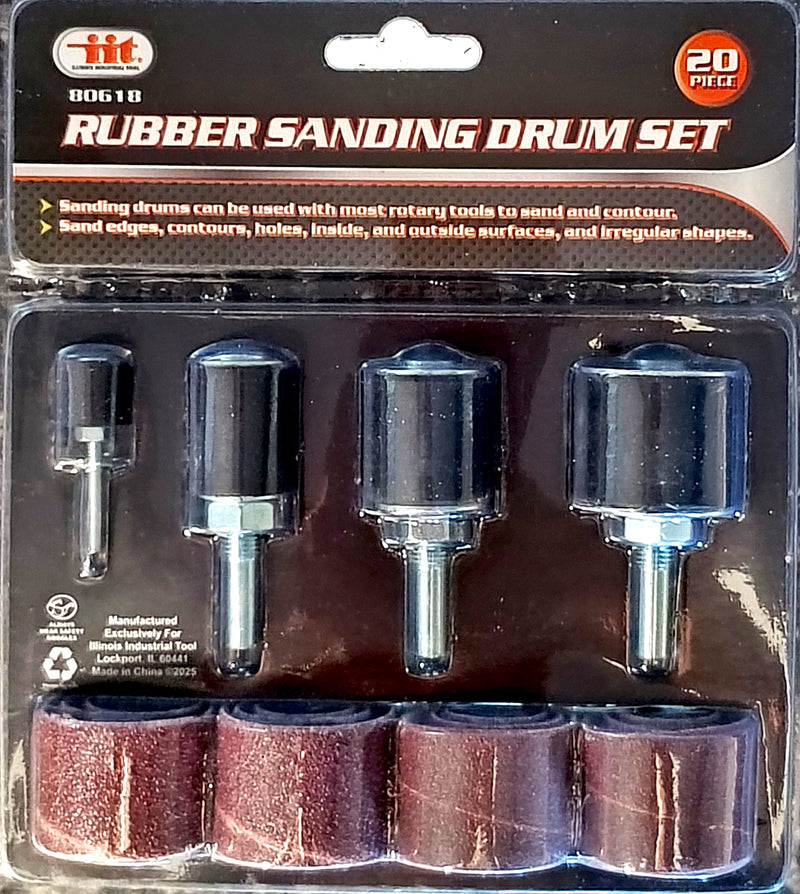 IIT 20PC RUBBER SANDING DRUM SET