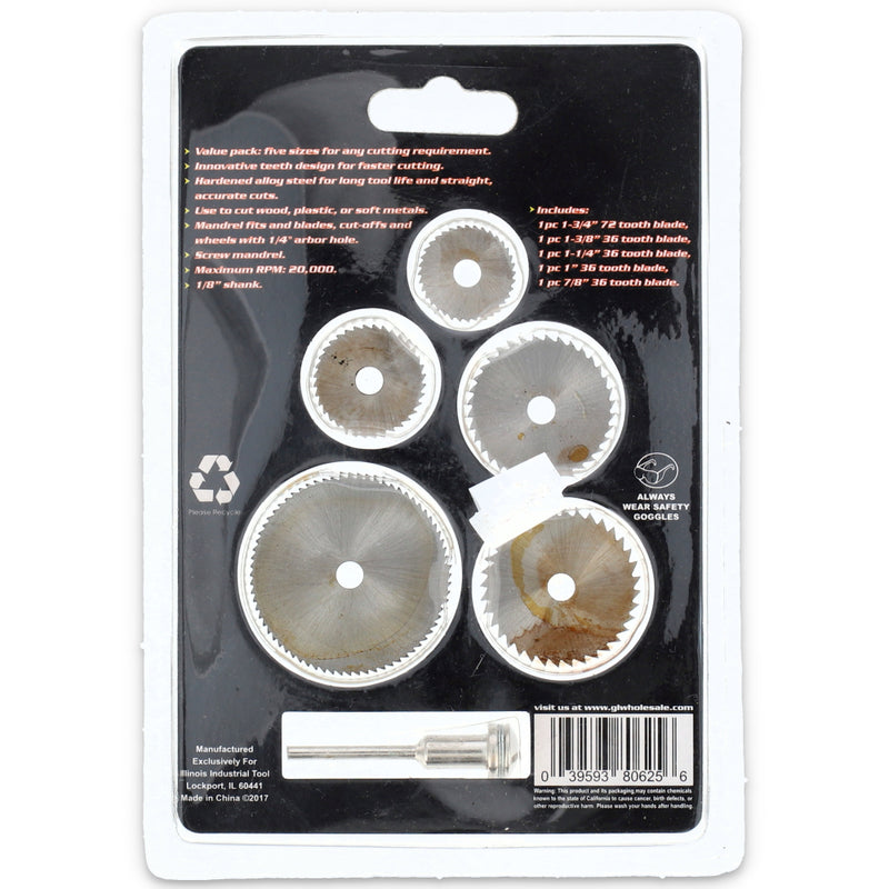 IIT 6pc MINI SAW BLADE & MANDREL