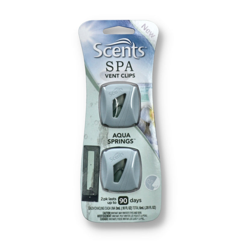 AC SCENTS 2PK SPA VENT CLIPS AQUA SPRINGS