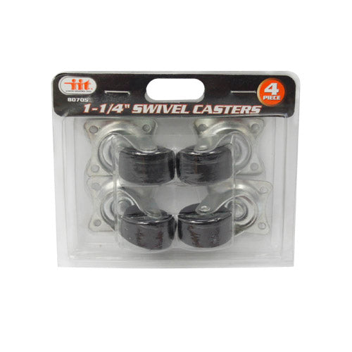 IIT 4pc 1.25'' SWIVEL CASTERS