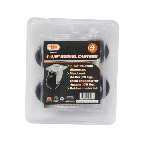IIT 4pc 1.5'' SWIVEL CASTERS
