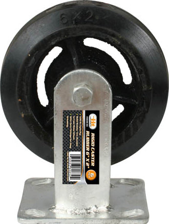 IIT 6'' RIGID CASTER RUBBER 6 X 2