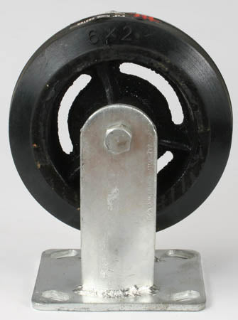 IIT 6'' RIGID CASTER RUBBER 6 X 2