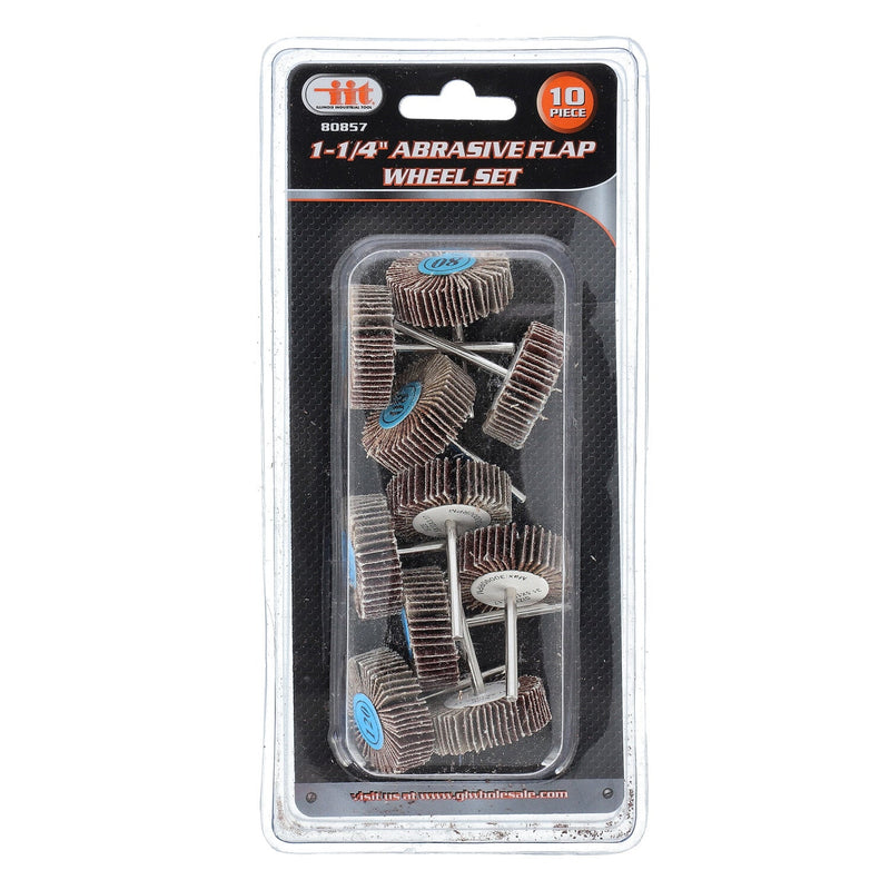 IIT 10pc 1-1/4'' FLAP WHEEL ASSORTMENT