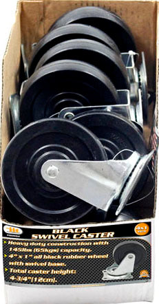 IIT 4'' x 1'' BLACK SWIVEL CASTER