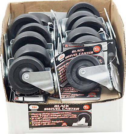 IIT 2-1/2'' BLACK SWIVEL CASTER