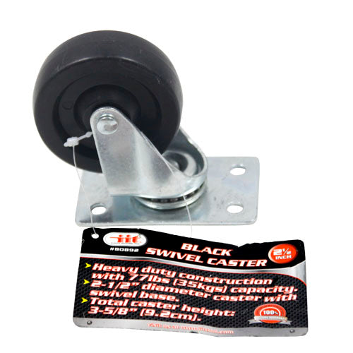 IIT 2-1/2'' BLACK SWIVEL CASTER