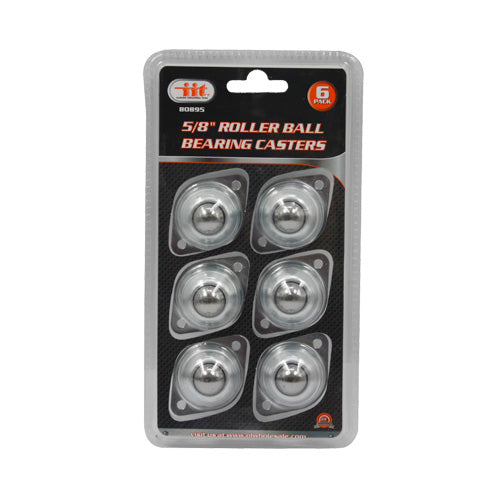 IIT 6pk 5/8'' ROLLER BALL BEARING CASTER SET