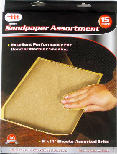 IIT 15pc SANDPAPER ASSORTMENT