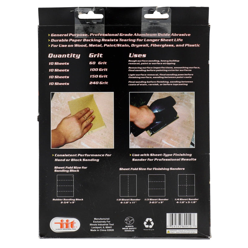 IIT 40pc SAND PAPER ASSORTMENT