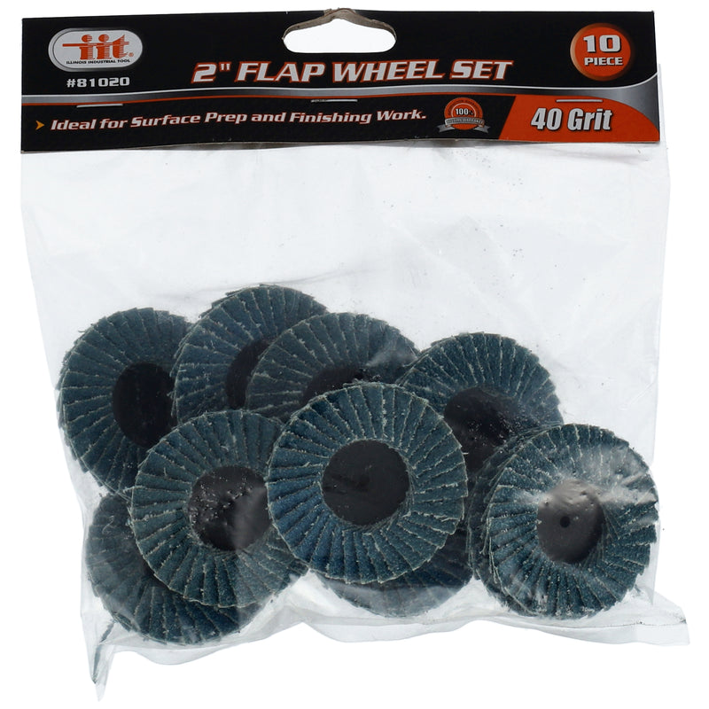 IIT 2'' 40 GRIT FLAP WHEEL- 10pc