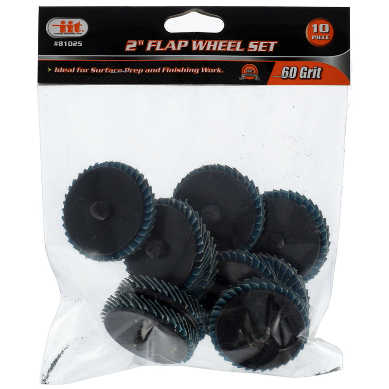 IIT 2''60 GRIT FLAP WHEELS - 10pc