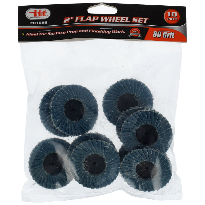 IIT 2''80 GRIT FLAP WHEEL- 10pc