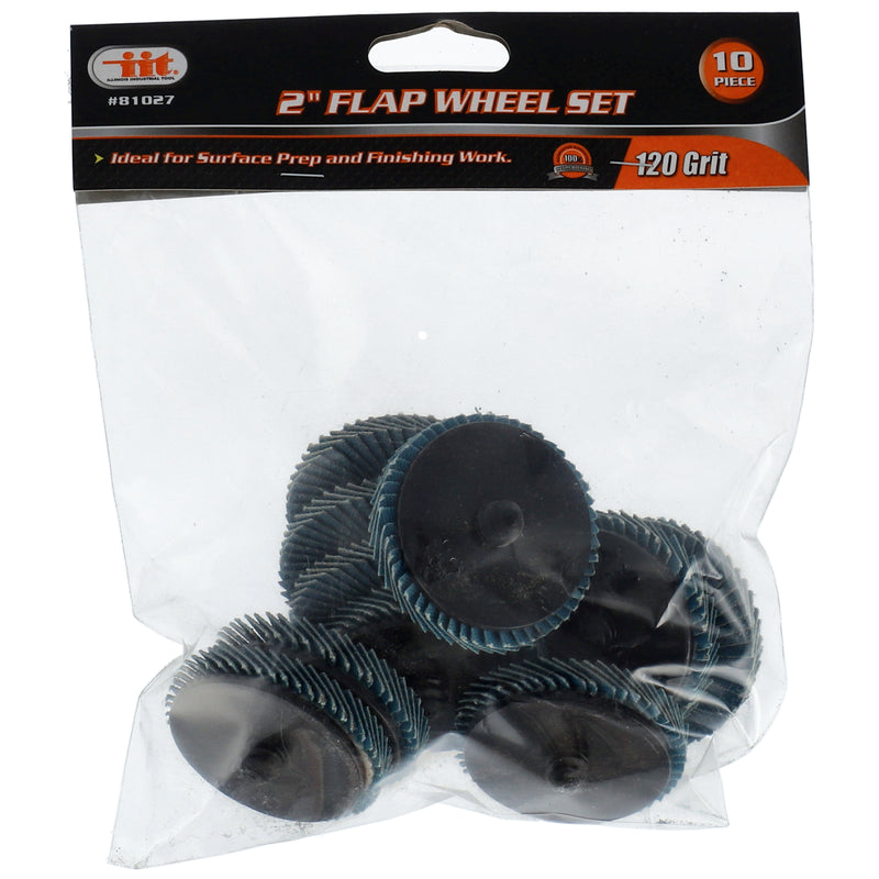 IIT 10pc 2'' 120 GRIT FLAP WHEEL