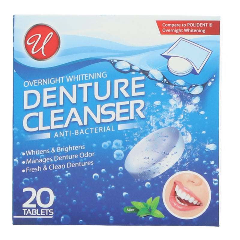 20ct DENTURE WHITENING CLEANSING TABS