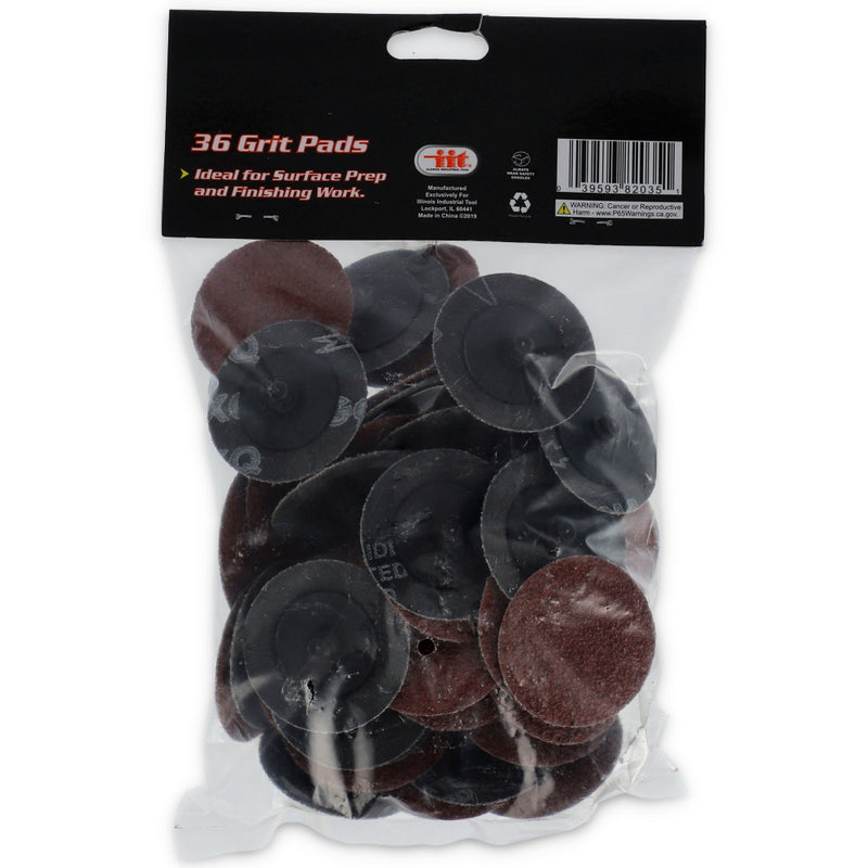 IIT 50pc 2'' ROLL LOCK DISC 36 GRIT